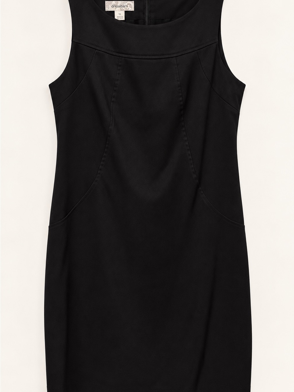 dressbarn Black Sleeveless Midi Sheath Dress